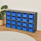 Armoire de rangement ECR4Kids Streamline 20 bacs et 20 bacs à façade ouverte, 4x5, Meuble pour enfant
