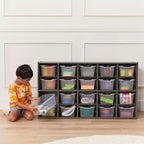 Armoire de rangement ECR4Kids Streamline 20 bacs et 20 bacs à façade ouverte, 4x5, Meuble pour enfant