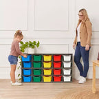 Armoire de rangement ECR4Kids Streamline 20 bacs et 20 bacs à façade ouverte, 4x5, Meuble pour enfant