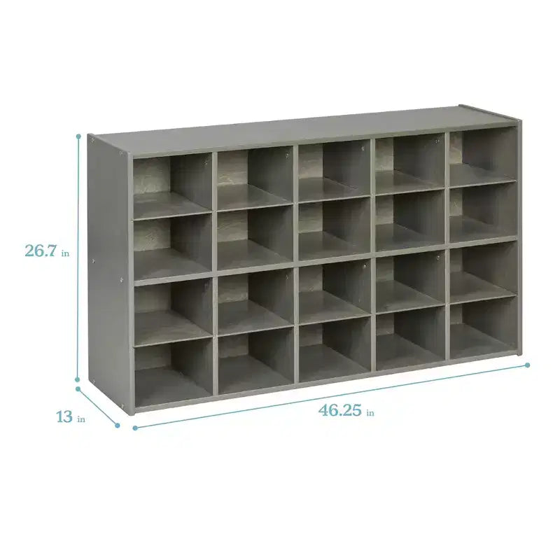 Armoire de rangement ECR4Kids Streamline 20 bacs et 20 bacs à façade ouverte, 4x5, Meuble pour enfant