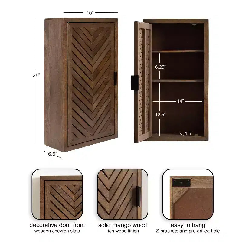 Armoire de salle de bain haute à 2 portes Mezzeta de Kate et Laurel