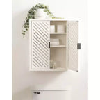 Armoire de salle de bain haute à 2 portes Mezzeta de Kate et Laurel