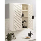 Armoire de salle de bain haute à 2 portes Mezzeta de Kate et Laurel