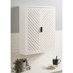 Armoire de salle de bain haute à 2 portes Mezzeta de Kate et Laurel