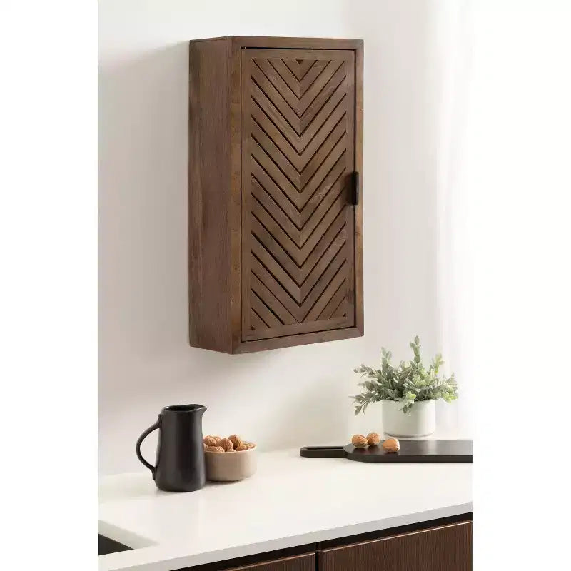 Armoire de salle de bain haute à 2 portes Mezzeta de Kate et Laurel