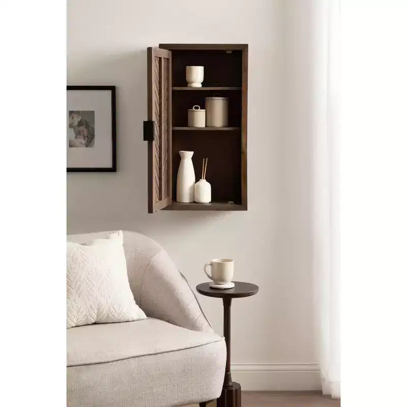Armoire de salle de bain haute à 2 portes Mezzeta de Kate et Laurel