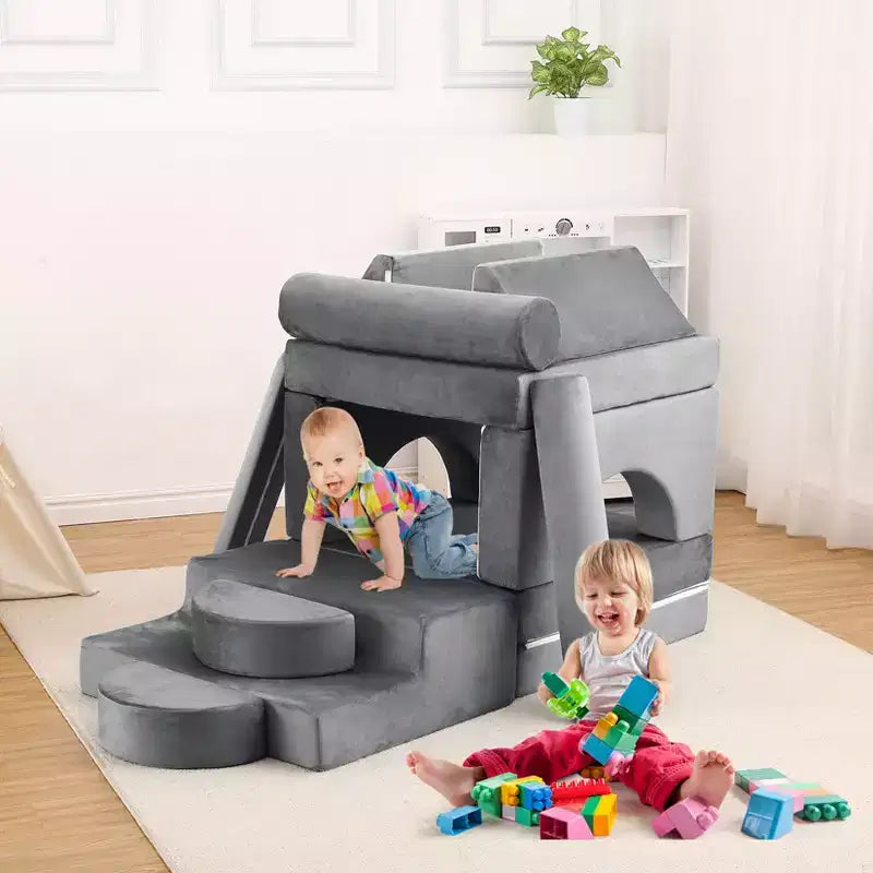 Canapé modulaire 13 pièces pour enfants, canapé de jeu modulaire convertible pour enfants, canapé sectionnel modulaire en mousse