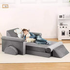 Canapé modulaire 13 pièces pour enfants, canapé de jeu modulaire convertible pour enfants, canapé sectionnel modulaire en mousse