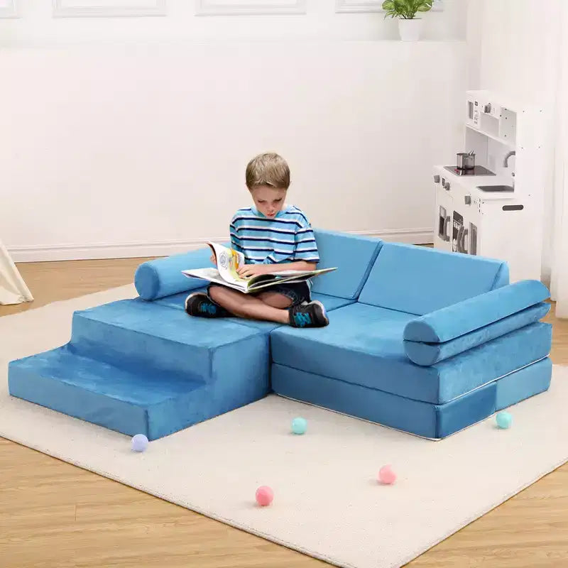 Canapé modulaire 13 pièces pour enfants, canapé de jeu modulaire convertible pour enfants, canapé sectionnel modulaire en mousse
