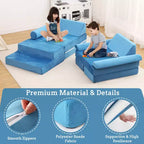 Canapé modulaire 13 pièces pour enfants, canapé de jeu modulaire convertible pour enfants, canapé sectionnel modulaire en mousse
