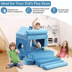 Canapé modulaire 13 pièces pour enfants, canapé de jeu modulaire convertible pour enfants, canapé sectionnel modulaire en mousse