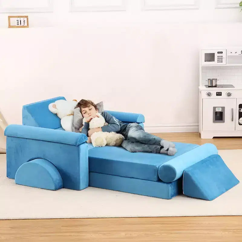 Canapé modulaire 13 pièces pour enfants, canapé de jeu modulaire convertible pour enfants, canapé sectionnel modulaire en mousse