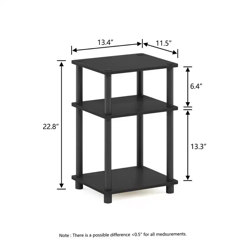 Table d'appoint réversible HOMLUX 3 niveaux avec étagère de rangement pour canapé-lit