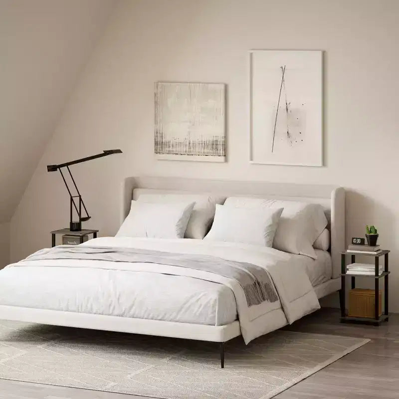 Table d'appoint réversible HOMLUX 3 niveaux avec étagère de rangement pour canapé-lit