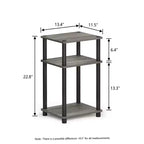 Table d'appoint réversible HOMLUX 3 niveaux avec étagère de rangement pour canapé-lit