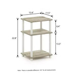 Table d'appoint réversible HOMLUX 3 niveaux avec étagère de rangement pour canapé-lit