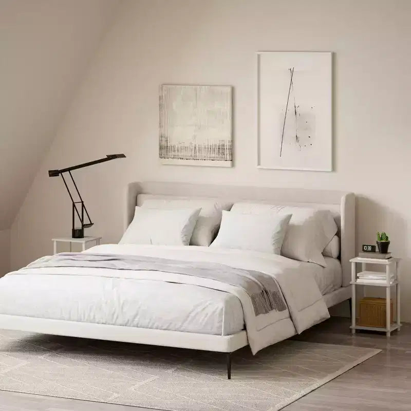 Table d'appoint réversible HOMLUX 3 niveaux avec étagère de rangement pour canapé-lit