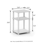 Table d'appoint réversible HOMLUX 3 niveaux avec étagère de rangement pour canapé-lit