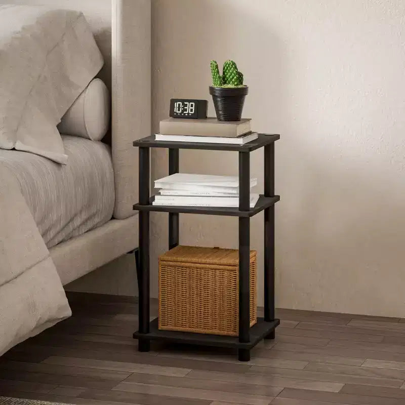 Table d'appoint réversible HOMLUX 3 niveaux avec étagère de rangement pour canapé-lit