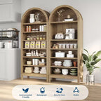 Meuble à chaussures arqué COZONY 71, étagère à chaussures réglable à 7 niveaux avec étagères ouvertes, organisateur d'entrée