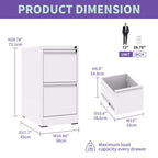 Classeur métallique vertical à double tiroir avec serrure pour le rangement de dossiers de format A4