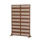 MAYEERTY Paravent Harold Large 1 Étroit 2 Type B Persiennes Tôle galvanisée noire 72x47x16po Ensemble de 6 pièces Ensemble de 3 pièces