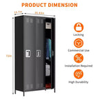 Casier métallique à 3 portes, casier de rangement ventilé avec serrure pour garage, salle de sport et bureau