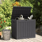 MAYEERTY 31 Gallon Deck Box Weatherproof Resin Lockable for Outdoor and Indoor Storage