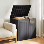 MAYEERTY Boîte de rangement extérieure 117 L en résine résistante aux intempéries avec serrure pour intérieur et extérieur