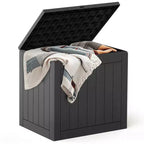 MAYEERTY Boîte de rangement extérieure 117 L en résine résistante aux intempéries avec serrure pour intérieur et extérieur