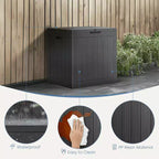MAYEERTY Boîte de rangement extérieure 117 L en résine résistante aux intempéries avec serrure pour intérieur et extérieur