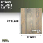 Dessus de table d'extrémité en bois massif gris Riverstone RESTORE par Pipe Decor