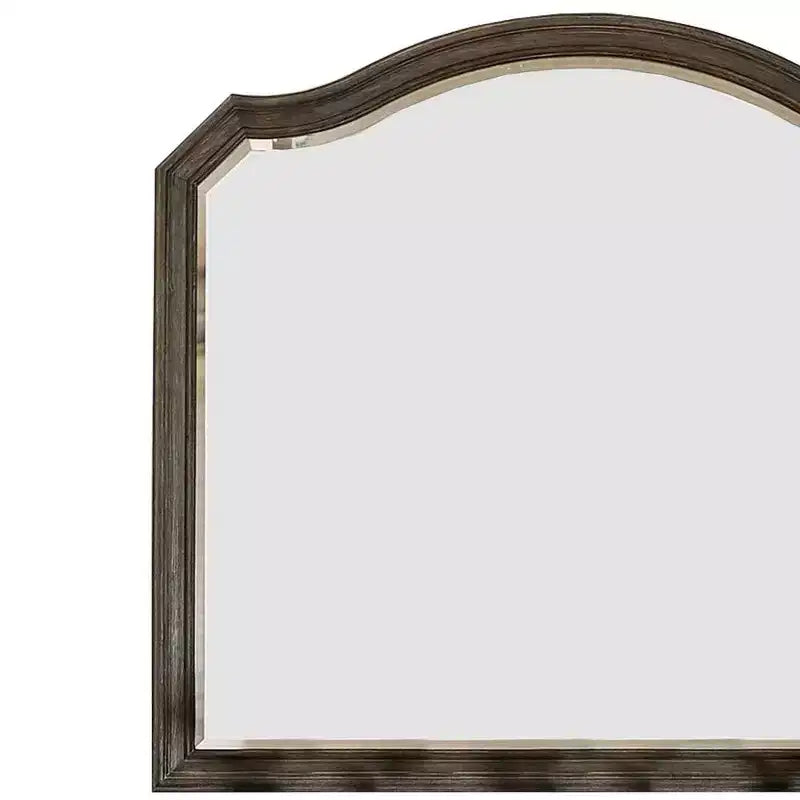 Miroir Royal Hampton festonné de 43,5 pouces avec détails moulés, marron