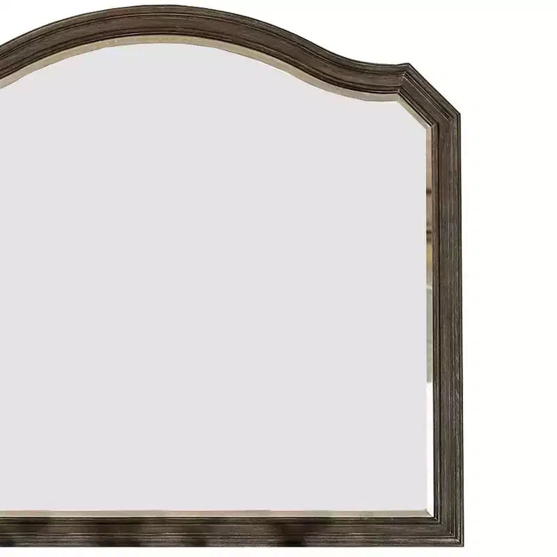Miroir Royal Hampton festonné de 43,5 pouces avec détails moulés, marron