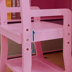 Ensemble bureau et chaise d'étude en bois pour enfants, table d'écriture avec étagère, tableau d'affichage, chaise réglable en hauteur, placard et tiroir pour les 3-8 ans