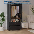 Meuble de rangement MDF 2 portes 2 armoires, design à panneaux plats, solution de rangement durable et élégante, parfait pour l'organisation de la maison.