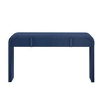 Clihome Table Console Moderne avec 2 Tiroirs de Rangement, Table d'Entrée Cannelée avec Silhouette Arrondie pour Couloir, Salon et Hall d'Entrée