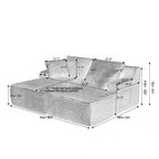 Canapé modulable 69Cloud, méridienne en L, méridienne en R, assise profonde, 2 places, tissu moelleux, beige