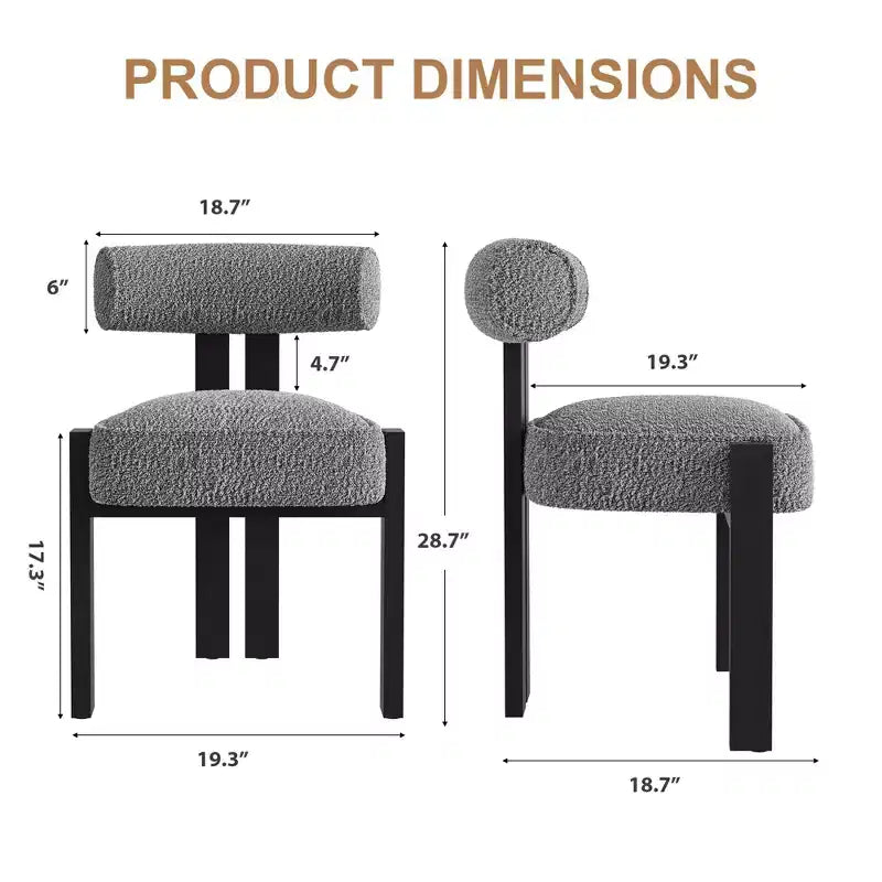 COZONY Chaises de salle à manger rembourrées, lot de 4/6/8, chaises de salle à manger modernes avec dossier incurvé ergonomique, pieds en bois d'hévéa