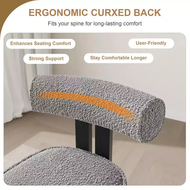 COZONY Chaises de salle à manger rembourrées, lot de 4/6/8, chaises de salle à manger modernes avec dossier incurvé ergonomique, pieds en bois d'hévéa