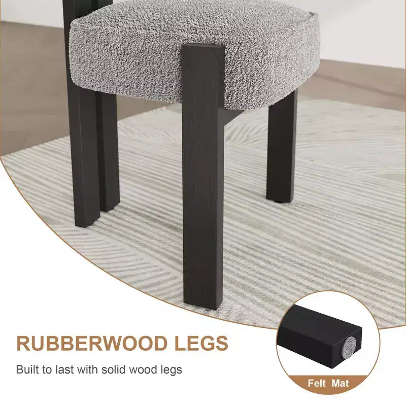 COZONY Chaises de salle à manger rembourrées, lot de 4/6/8, chaises de salle à manger modernes avec dossier incurvé ergonomique, pieds en bois d'hévéa