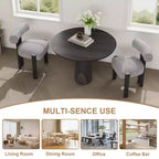 COZONY Chaises de salle à manger rembourrées, lot de 4/6/8, chaises de salle à manger modernes avec dossier incurvé ergonomique, pieds en bois d'hévéa