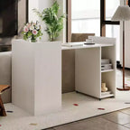 Bureau d'ordinateur pliant compact avec tiroir et étagères de rangement, petit bureau de télétravail pour l'étude, le jeu, la chambre d'étudiant et l'appartement