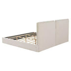 Lit rembourré en bouclé King Size moderne en hévéa Joanna Christopher Knight Home
