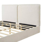Lit rembourré en bouclé King Size moderne en hévéa Joanna Christopher Knight Home