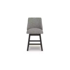 Tabourets de bar pivotants rembourrés Signature Design by Ashley Neymorton, hauteur comptoir, lot de 2, marron grisâtre foncé