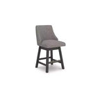 Tabourets de bar pivotants rembourrés Signature Design by Ashley Neymorton, hauteur comptoir, lot de 2, marron grisâtre foncé