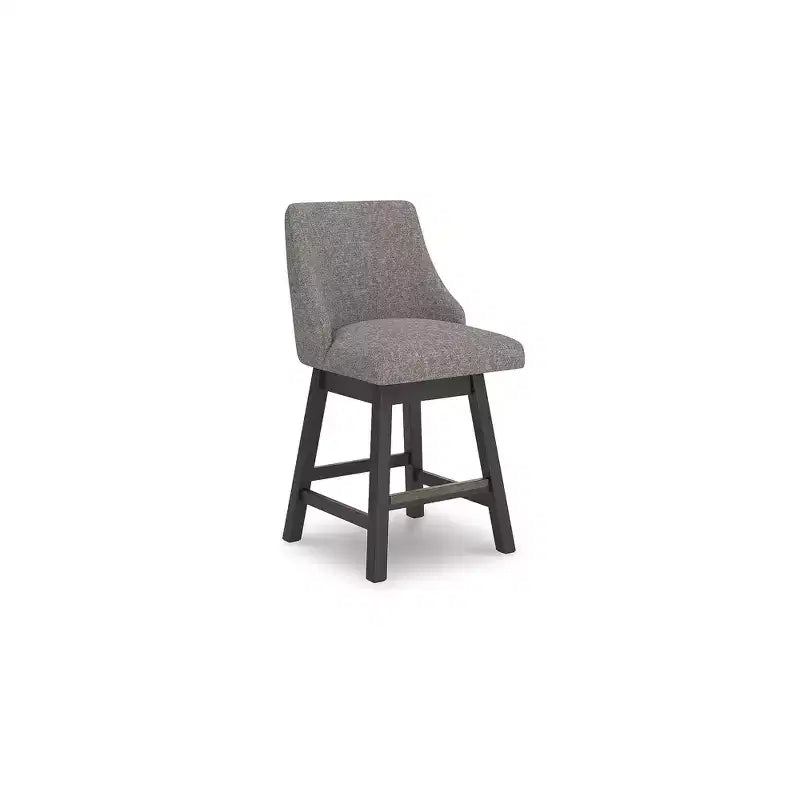 Tabourets de bar pivotants rembourrés Signature Design by Ashley Neymorton, hauteur comptoir, lot de 2, marron grisâtre foncé