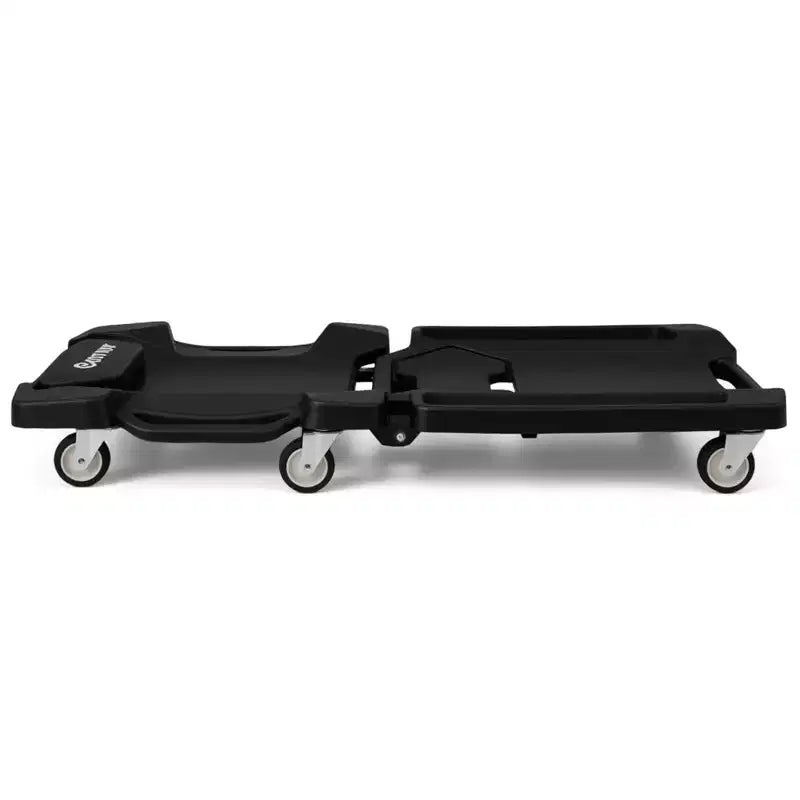 Costway Chariot de mécanicien 43 pouces avec appui-tête rembourré et plateaux à outils, charge maximale 159 kg, noir