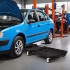 Costway Chariot de mécanicien 43 pouces avec appui-tête rembourré et plateaux à outils, charge maximale 159 kg, noir
